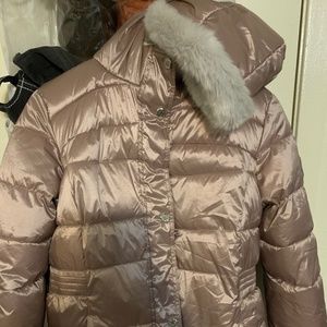 Girls Pink Pearly Ski Jacket 14/16